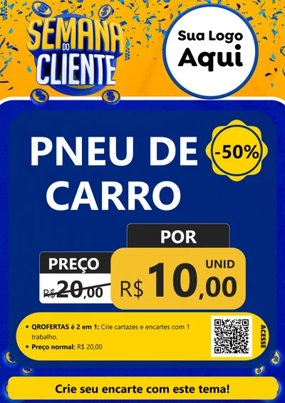 Modelo de Cartaz para Cartaz A4 Vertical com o tema Semana do Cliente para Auto peças