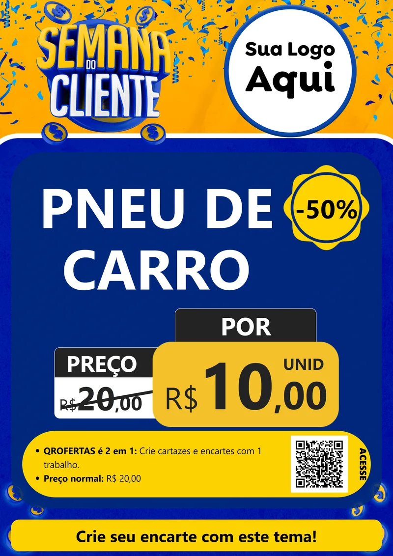 Modelo de Cartaz para Cartaz A4 Vertical com o tema Semana do Cliente para Auto peças