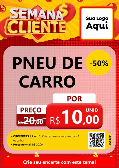 Modelo de Cartaz para Cartaz A4 Vertical com o tema Semana do Cliente para Auto peças