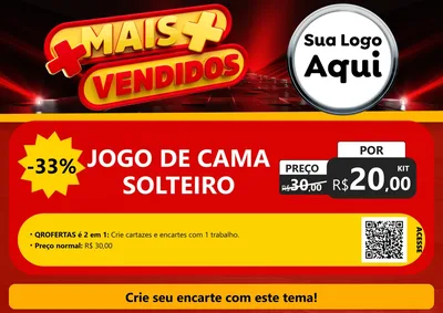 Modelo de Cartaz para Cartaz A4 Horizontal com o tema Mais Vendidos para Cama, Mesa e Banho
