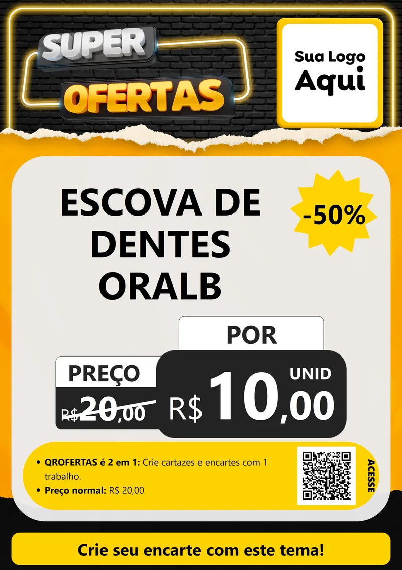 Modelo de Cartaz para Cartaz A4 Vertical com o tema Super Ofertas para Higiene Pessoal