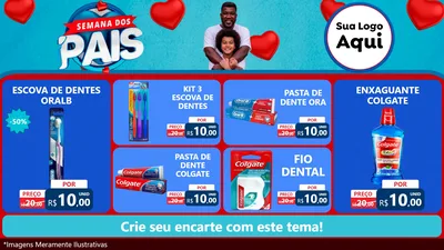Modelo de TV para TV Horizontal com o tema Semana Dos Pais para Higiene Pessoal