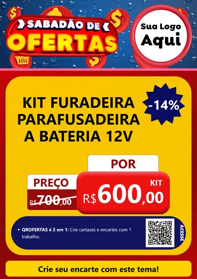 Modelo de Cartaz para Cartaz A4 Vertical com o tema Sabadão de Ofertas para Maquinas e Ferramentas