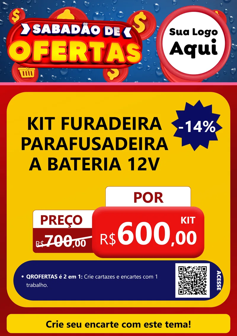 Modelo de Cartaz para Cartaz A4 Vertical com o tema Sabadão de Ofertas para Maquinas e Ferramentas