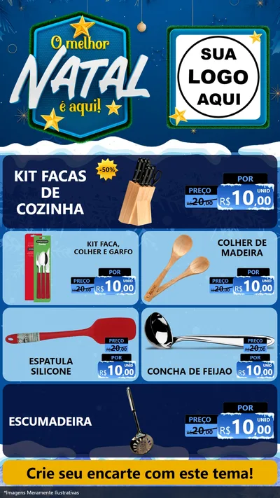 Modelo de TV para TV Vertical com o tema O Melhor Natal É Aqui! para Utilidades Domésticas
