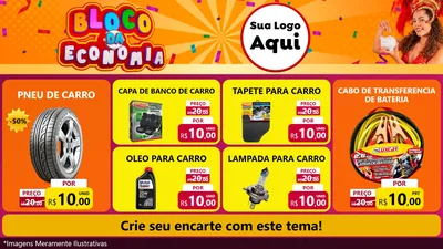 Modelo de TV para TV Horizontal com o tema Bloco da Economia para Auto peças