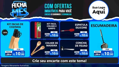 Modelo de TV para TV Horizontal com o tema Fecha Mês para Utilidades Domésticas