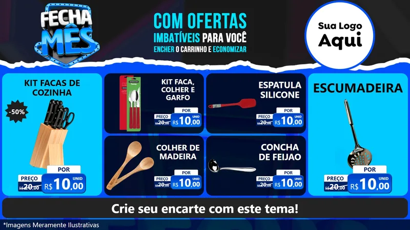 Modelo de TV para TV Horizontal com o tema Fecha Mês para Utilidades Domésticas
