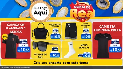 Modelo de TV para TV Horizontal com o tema Quinta do Real para Roupas e acessórios