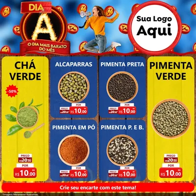 Modelo de Rede Social para Feed Facebook com o tema Dia A - O Dia Mais Barato Do Mês para Produtos Naturais