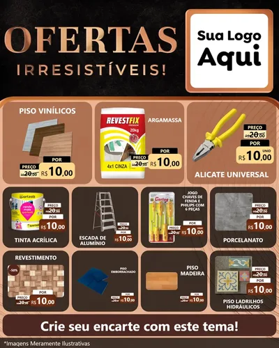 Modelo de Rede Social para Feed Instagram com o tema Ofertas Irresistíveis! para Material para Construção