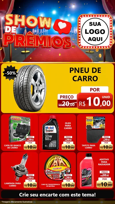 Modelo de Rede Social para Stories com o tema Show de Prêmios para Auto peças