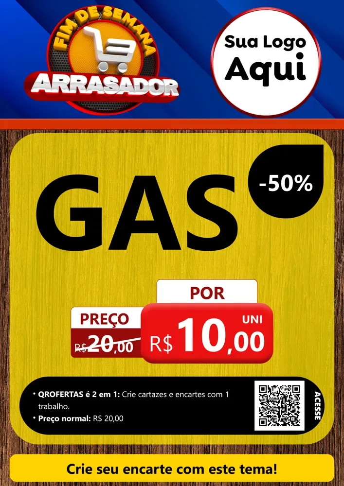 Modelo de Cartaz para Cartaz A4 Vertical com o tema Fim De Semana Arrasador para Água e gás