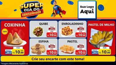 Modelo de TV para TV Horizontal com o tema Super Dia do Consumidor para Salgadaria