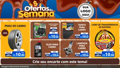 Modelo de TV para TV Horizontal com o tema Ofertas da Semana - Páscoa para Auto peças