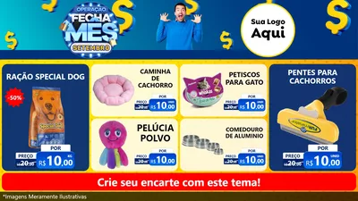 Modelo de TV para TV Horizontal com o tema Operação Fecha Mês Setembro para Pet Shop
