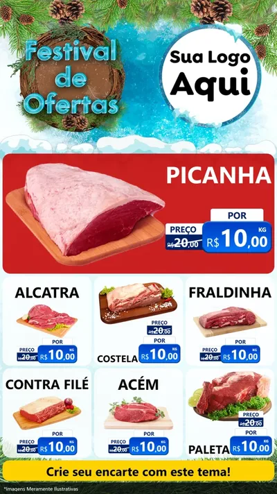 Modelo de Rede Social para Stories com o tema Festival de Ofertas - Inverno para Açougue