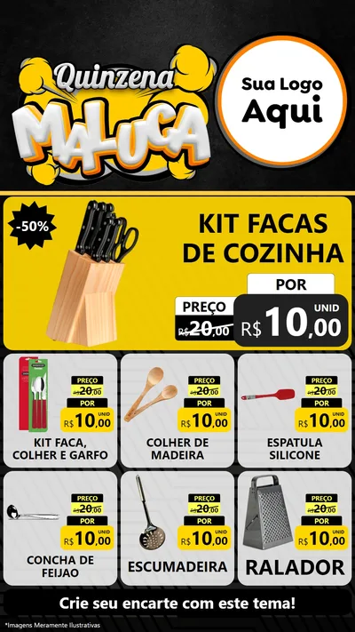 Modelo de Rede Social para Stories com o tema Quinzena Maluca para Utilidades Domésticas