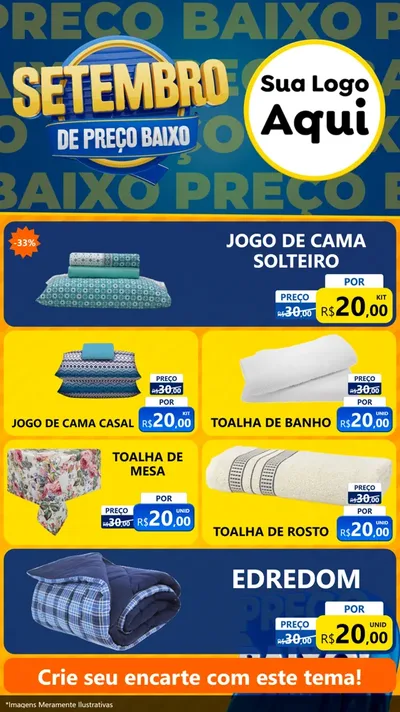 Modelo de TV para TV Vertical com o tema Setembro De Preço Baixo para Cama, Mesa e Banho