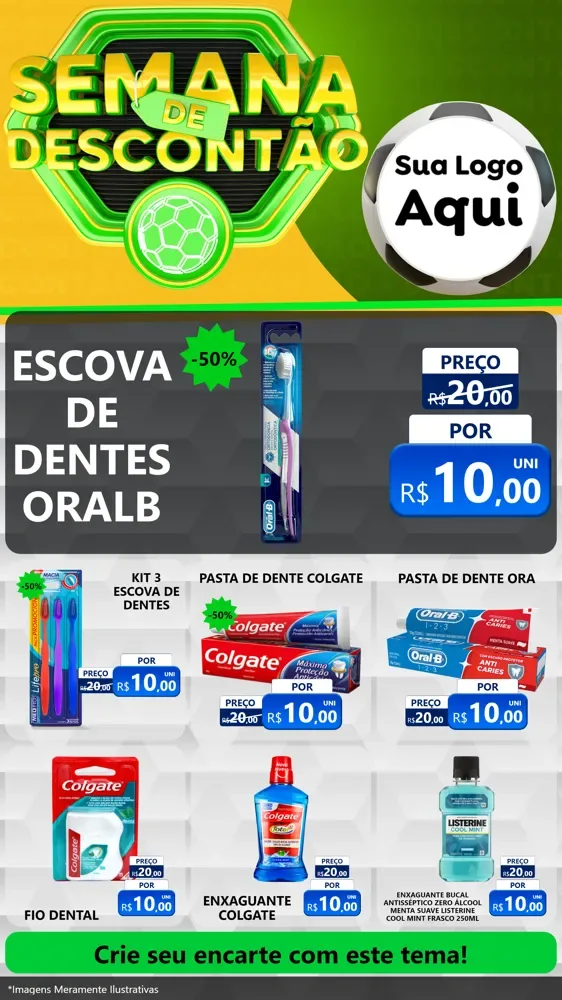 Modelo de Rede Social para Stories com o tema Semana de Descontão - Copa para Higiene Pessoal