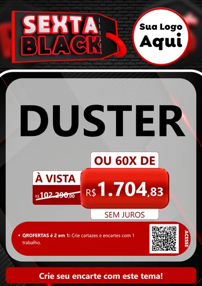 Modelo de Cartaz para Cartaz A4 Vertical com o tema Sexta Black para Concessionaria de Carros