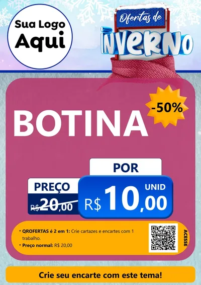 Modelo de Cartaz para Cartaz A4 Vertical com o tema Ofertas de Inverno para Agropecuária