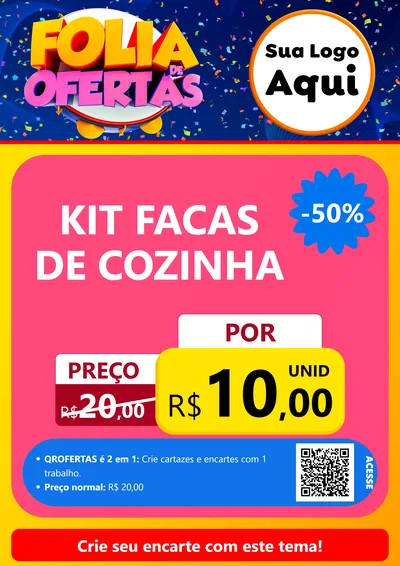 Modelo de Cartaz para Cartaz A4 Vertical com o tema Folia de Ofertas para Utilidades Domésticas