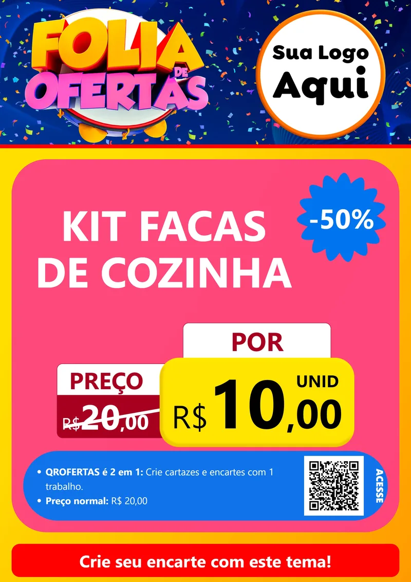 Modelo de Cartaz para Cartaz A4 Vertical com o tema Folia de Ofertas para Utilidades Domésticas