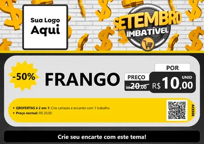 Modelo de Cartaz para Cartaz A4 Horizontal com o tema Setembro Imbatível para Assados