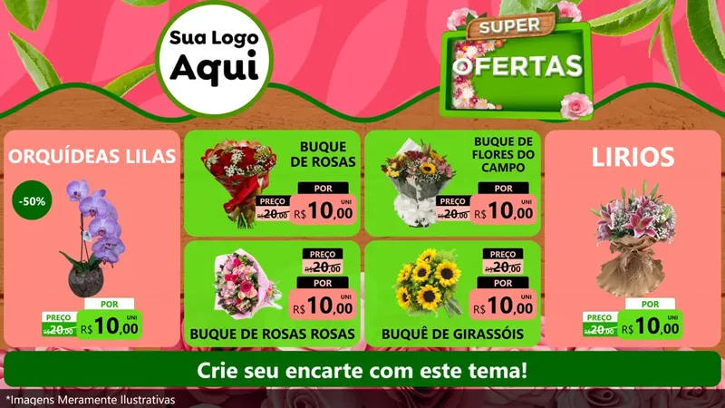 Modelo de TV para TV Horizontal com o tema Super Ofertas- Jardinagem e Floricultura para Floricultura e jardim