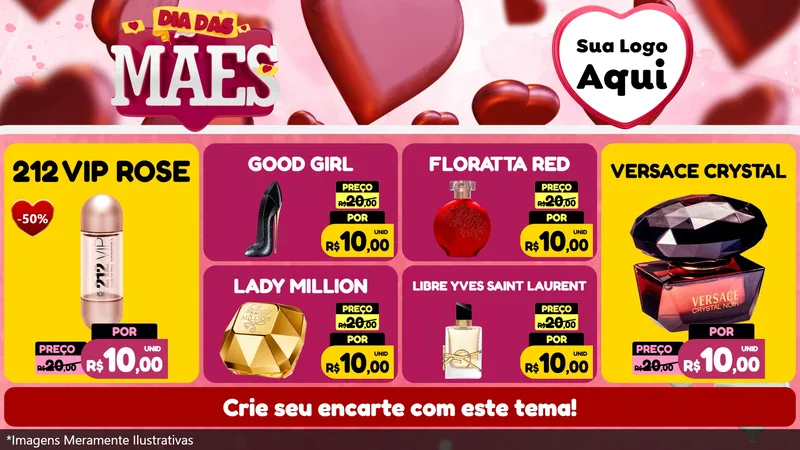 Modelo de TV para TV Horizontal com o tema Dia Das Mães para Perfumes