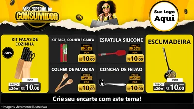 Modelo de TV para TV Horizontal com o tema Mês Especial do Consumidor para Utilidades Domésticas