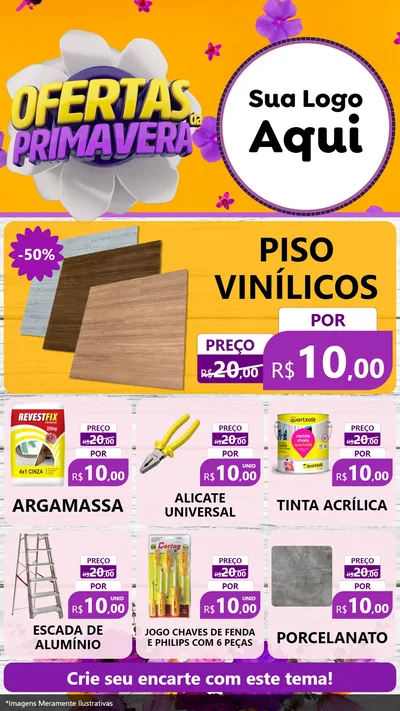 Modelo de Rede Social para Stories com o tema Ofertas Da Primavera para Material para Construção