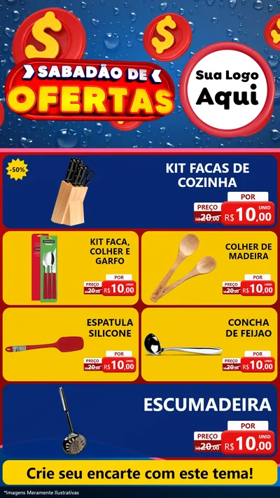 Modelo de TV para TV Vertical com o tema Sabadão de Ofertas para Utilidades Domésticas