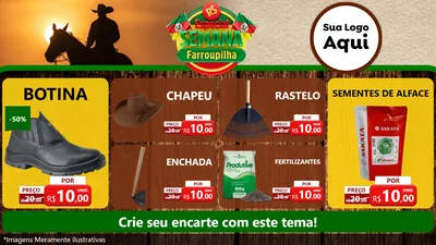 Modelo de TV para TV Horizontal com o tema Especial Semana Farroupilha para Agropecuária