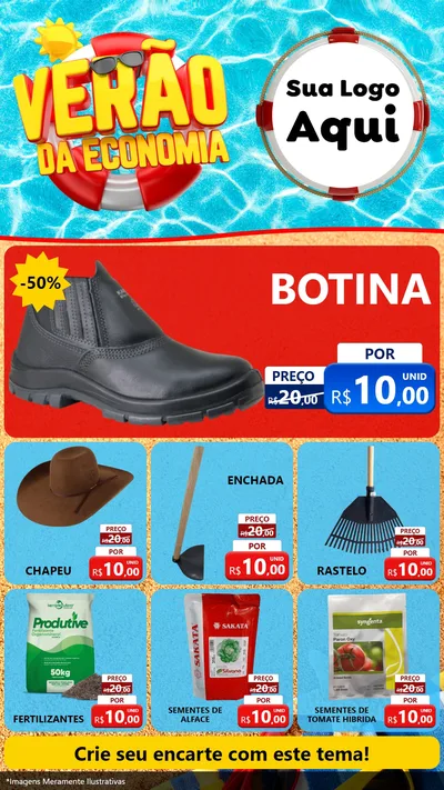 Modelo de Rede Social para Stories com o tema Verão da Economia para Agropecuária