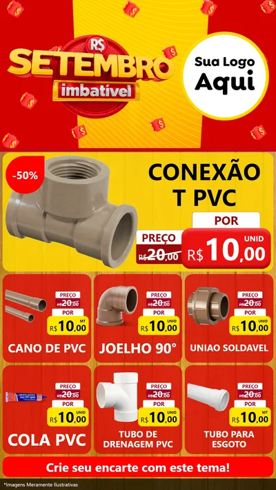 Modelo de Rede Social para Stories com o tema Setembro Imbatível para Tubos e conexões