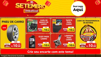 Modelo de TV para TV Horizontal com o tema Setembro Imbatível para Auto peças