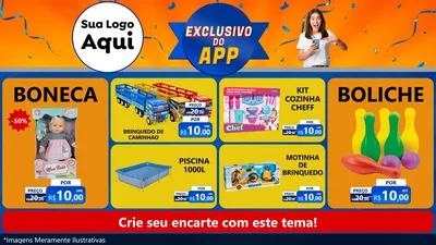 Modelo de TV para TV Horizontal com o tema Exclusivo do Aplicativo para Brinquedos