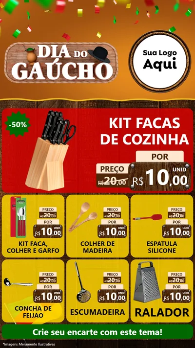 Modelo de Rede Social para Stories com o tema Dia do Gaúcho para Utilidades Domésticas