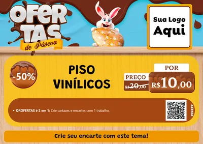 Modelo de Cartaz para Cartaz A4 Horizontal com o tema Ofertas de Páscoa para Material para Construção