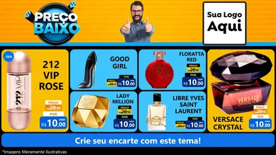 Modelo de TV para TV Horizontal com o tema Preço Baixo para Perfumes