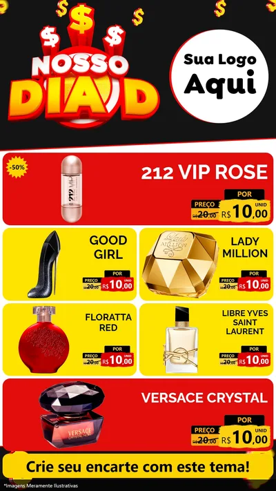 Modelo de TV para TV Vertical com o tema Nosso Dia D para Perfumes