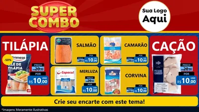 Modelo de TV para TV Horizontal com o tema Super Combo para Peixaria