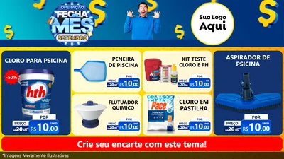 Modelo de TV para TV Horizontal com o tema Operação Fecha Mês Setembro para Produtos para Piscina