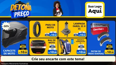 Modelo de TV para TV Horizontal com o tema Detona Preços para Moto peças