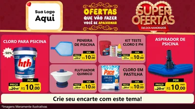 Modelo de TV para TV Horizontal com o tema Dia dos Namorados para Produtos para Piscina