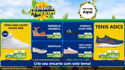 Modelo de TV para TV Horizontal com o tema Semana da Primavera para Calçados
