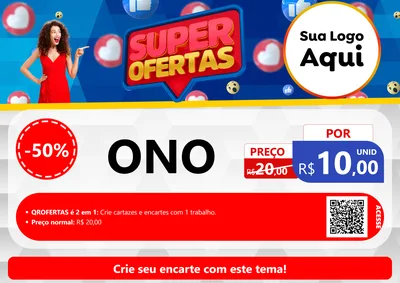 Modelo de Cartaz para Cartaz A4 Horizontal com o tema Super Ofertas para Óticas