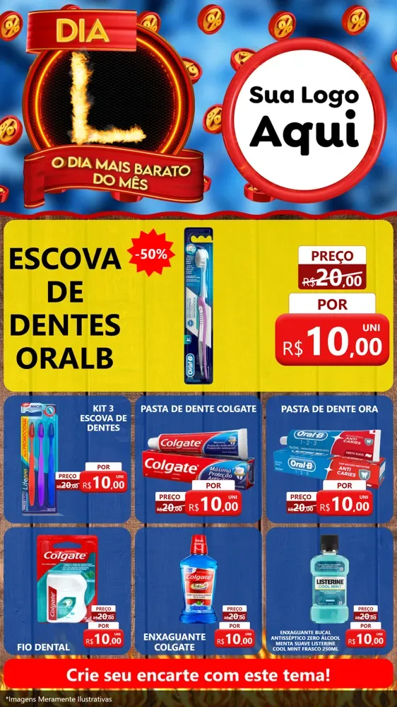 Modelo de Rede Social para Stories com o tema Dia L - O Dia Mais Barato Do Mês para Higiene Pessoal